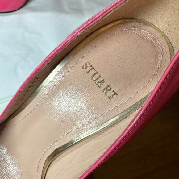 Stuart Weitzman Pink ; Red Patent Leather Pumps Size 6 - Picture 8 of 15